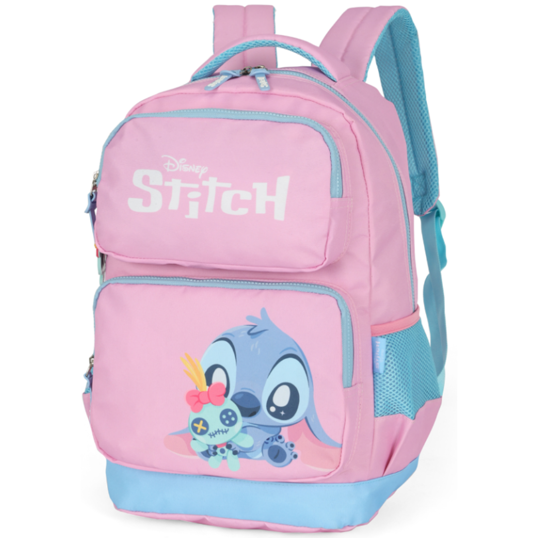 Mochila de Costas Juvenil Rosa - Stitch