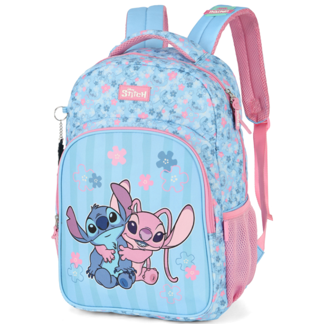 Mochila de Costas Azul Claro - Stitch