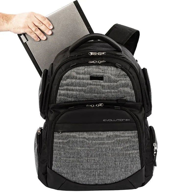 Mochila Grande 2 Compartimentos Evolution Ultra Cinza Carbon - Sestini