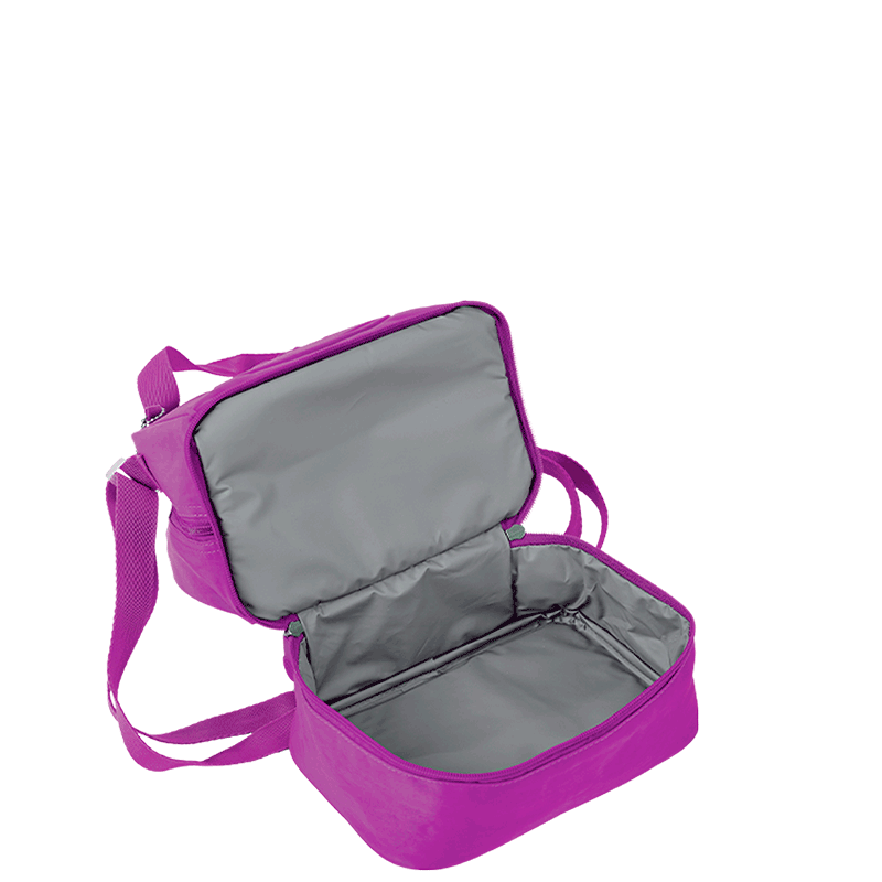 Kit Completo Mochila de 4 Rodas Paul Frank Roxo - Sestini