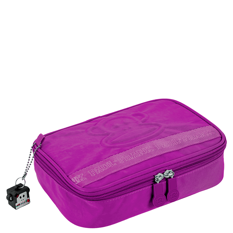 Kit Completo Mochila de 4 Rodas Paul Frank Roxo - Sestini