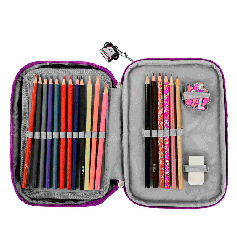 Estojo Box Especial Paul Frank Classics Roxo - Sestini