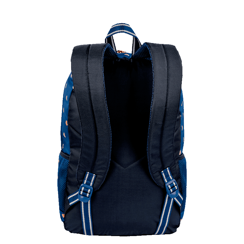 Mochila Grande 2 Compartimentos Capricho Wishes - Azul