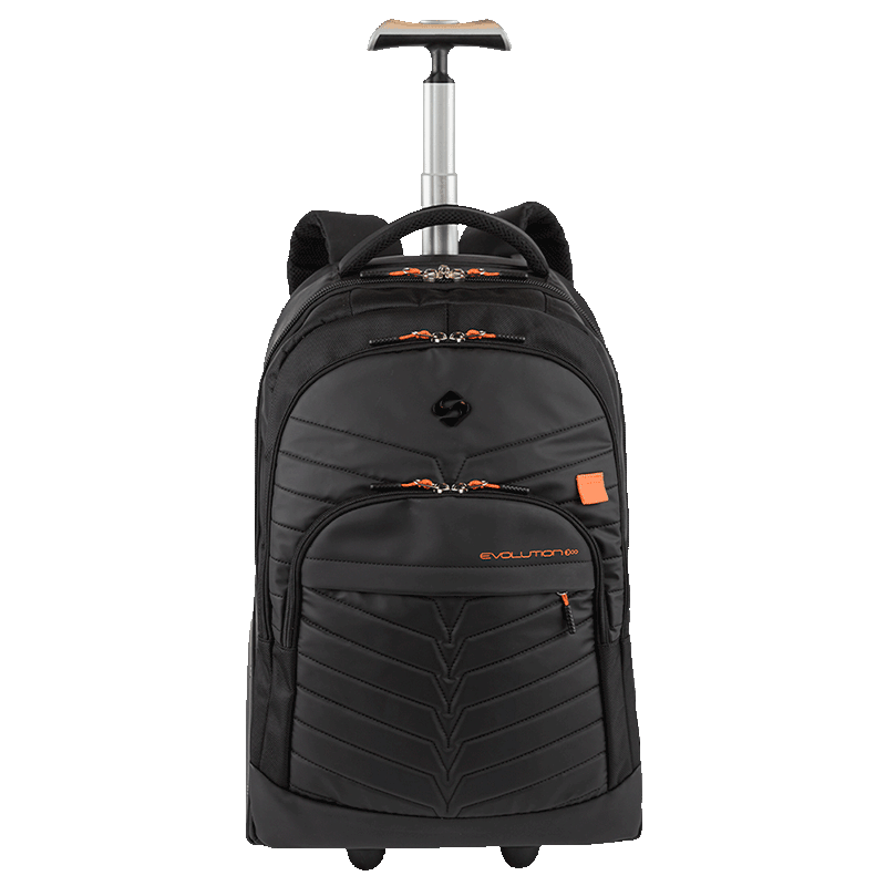 Mochila Carrinho Mega Rodas Sestini Evolution - Black Fire