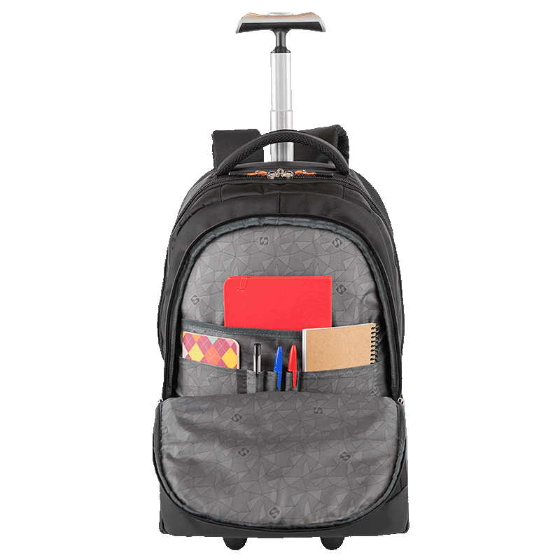 Mochila Carrinho Mega Rodas Sestini Evolution - Black Fire