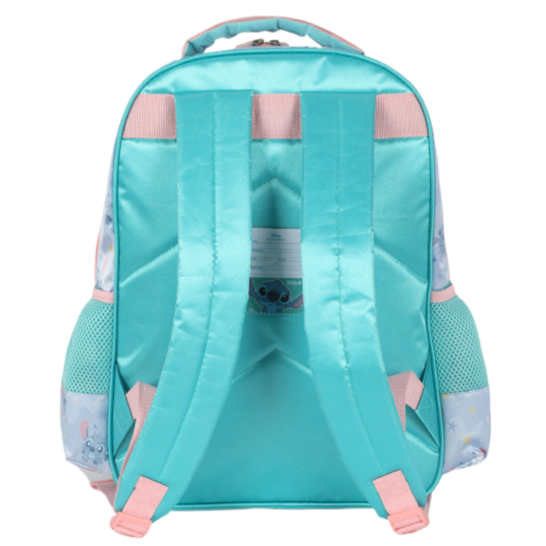 Mochila de Costas Infantil Verde e Rosa - Stitch