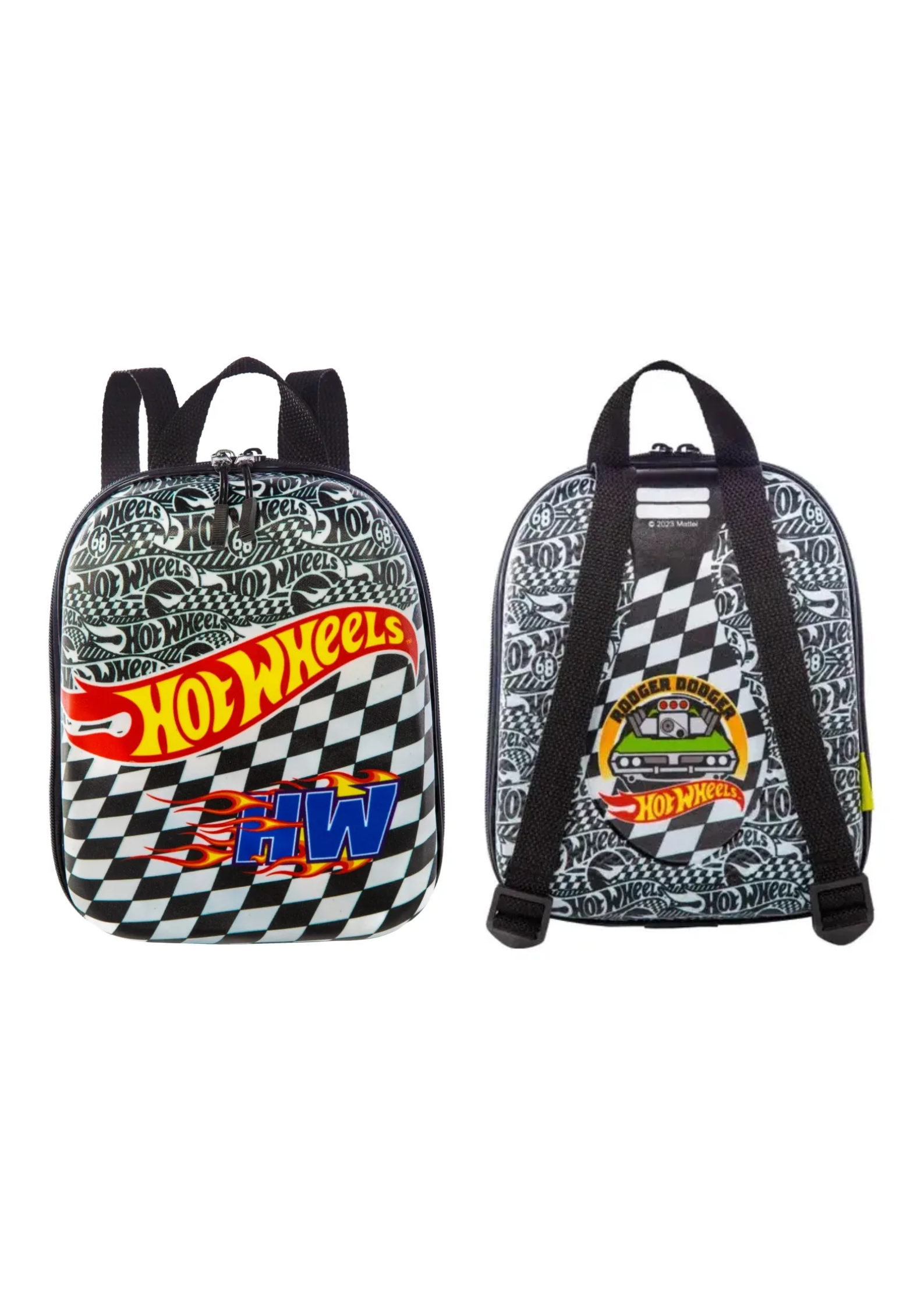 Kit Mochila Hotwheels Race Monster Truck Lancheira Rodinhas 3d Maxtoy