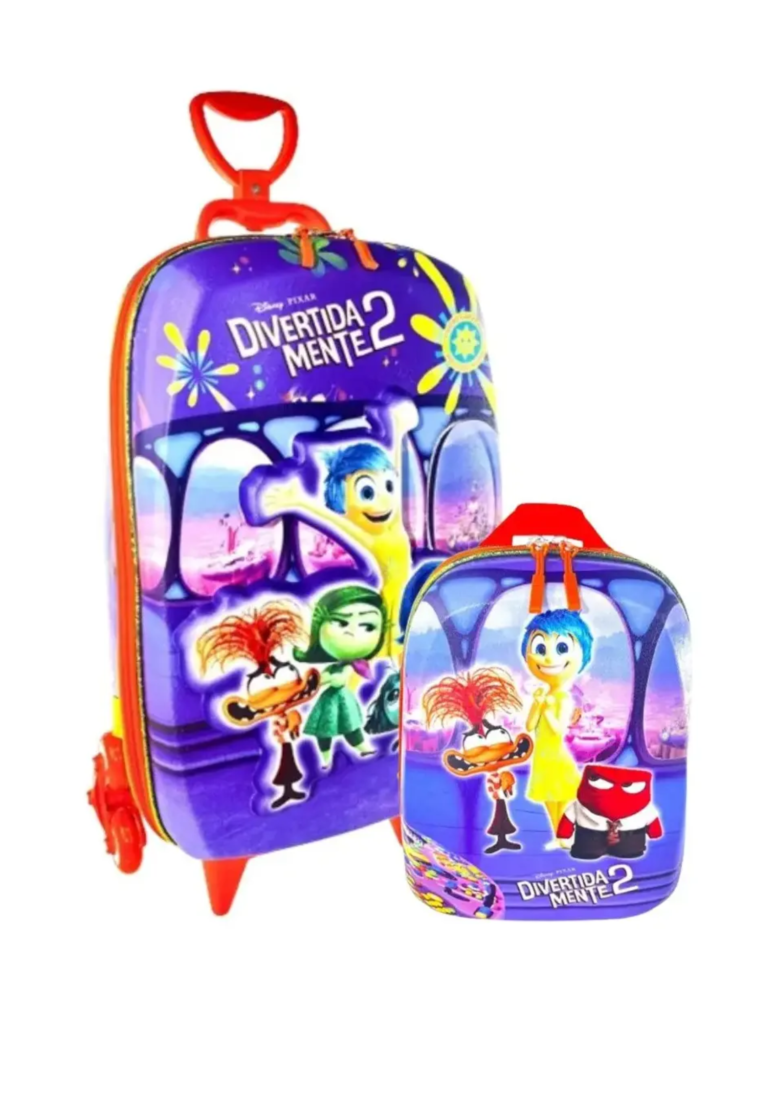 Kit Mochila 3d + Lancheira Divertidamente Sala De Controle