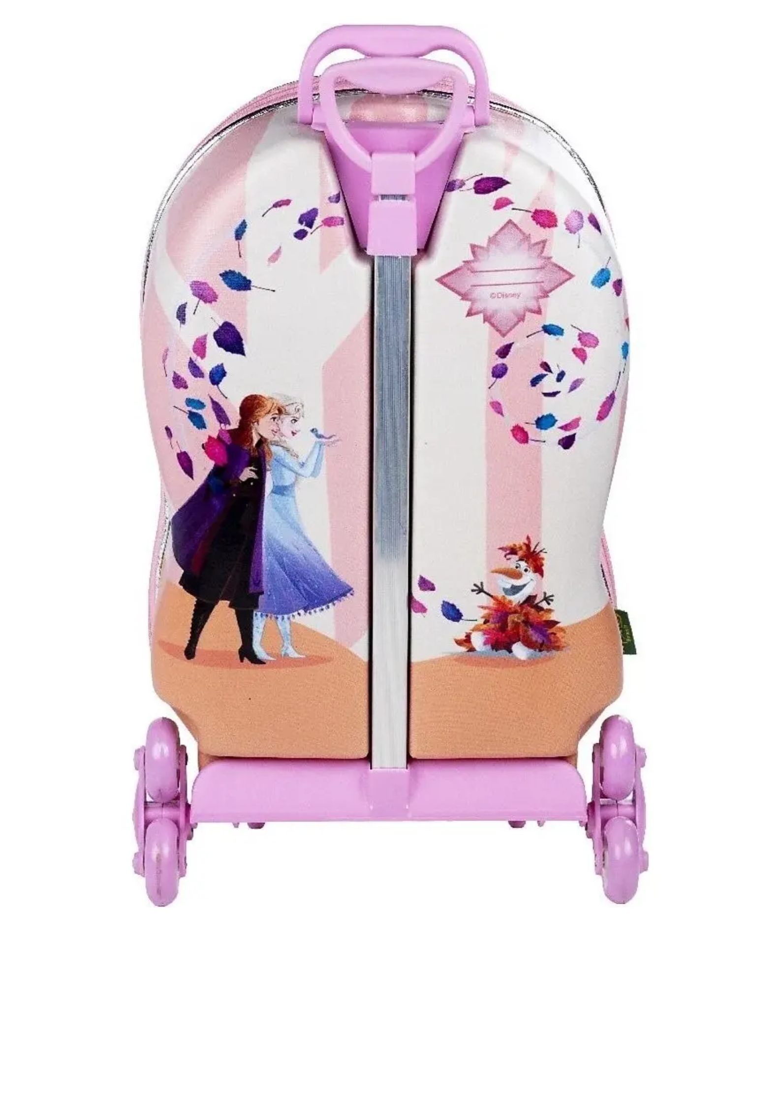 Mochila Escolar Maxtoy 3D Frozen Elsa e Anna com Rodinhas para Meninas
