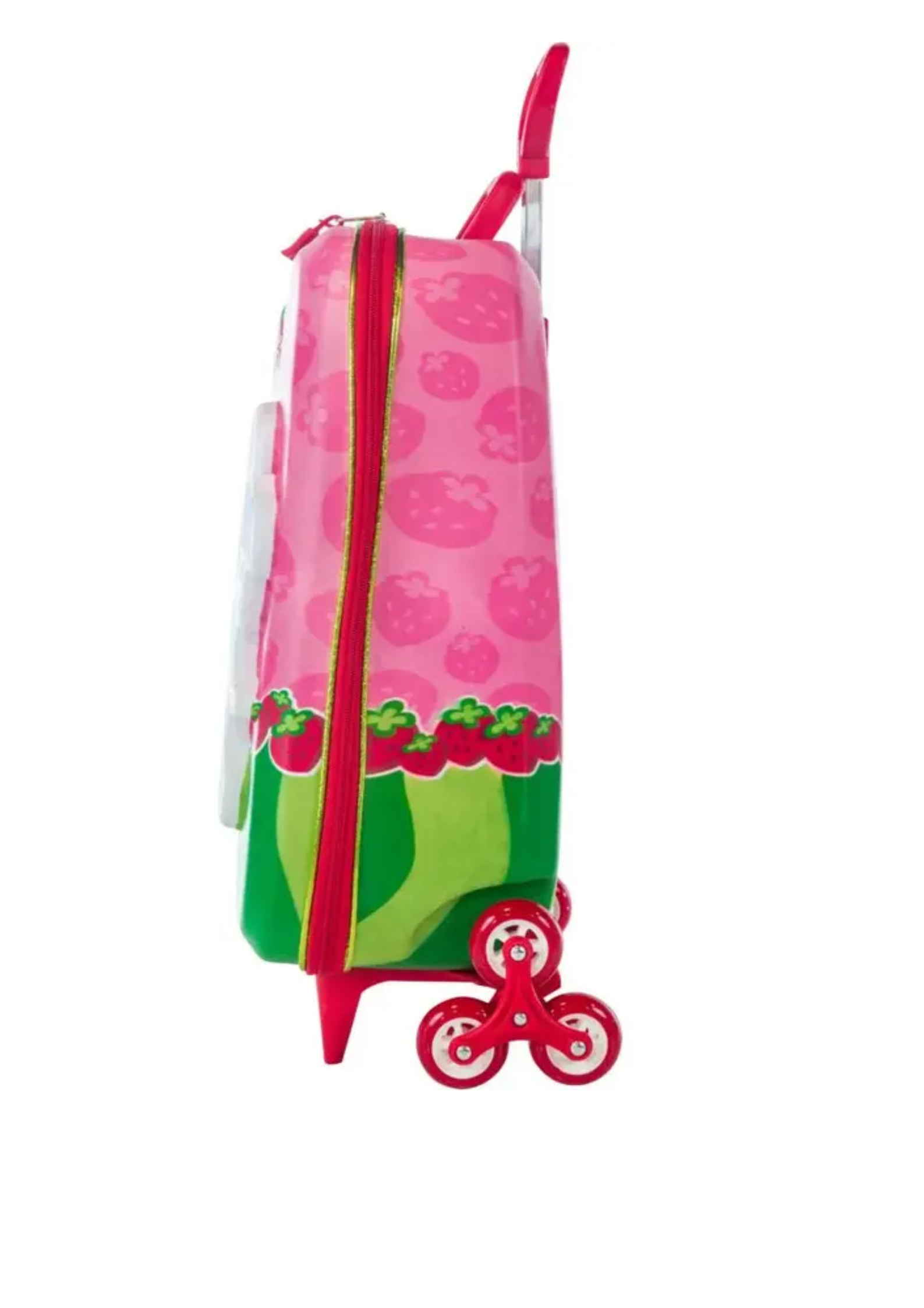 Mochila Moranguinho 3d Maxtoy Rodinha Tripla Lancheira