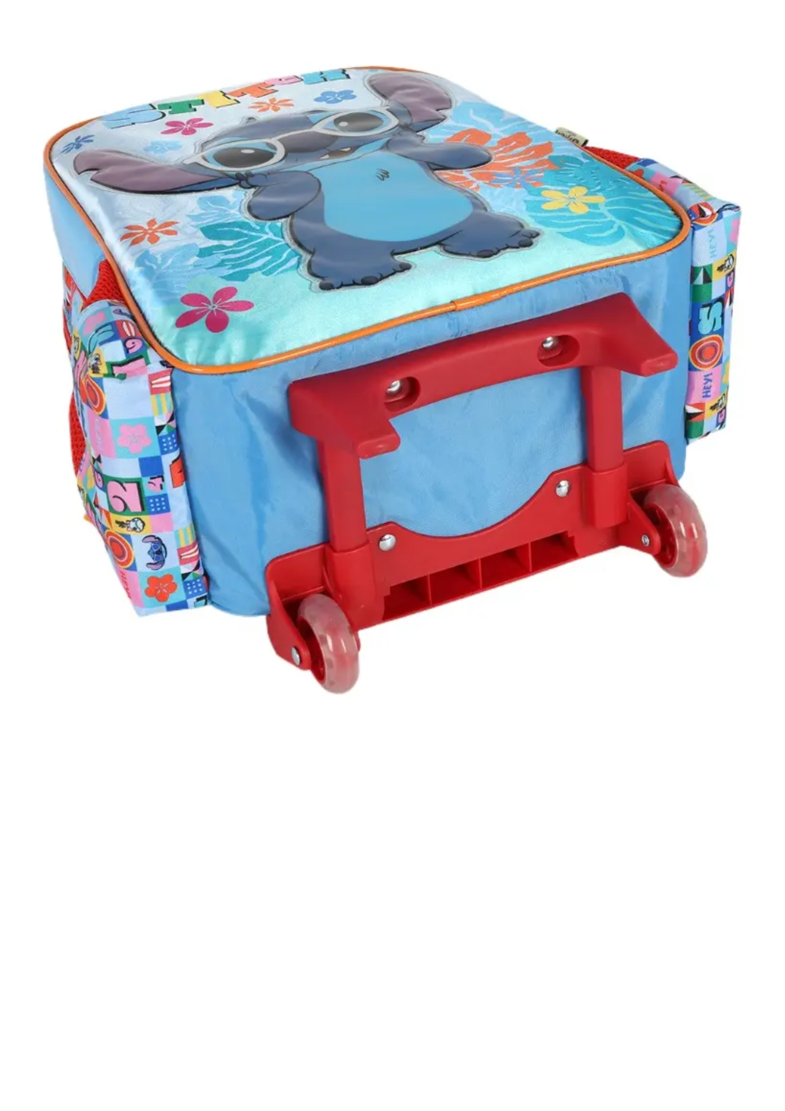 Mochilete Com Rodas E Lancheira Luxcel Stitch Ic42392sc Azul Liso