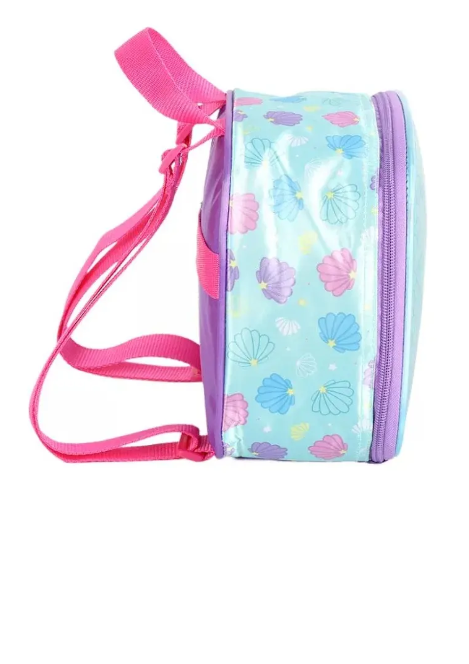Kit Mochila Escolar Meninas Sweet Concha Sereia Rodinhas