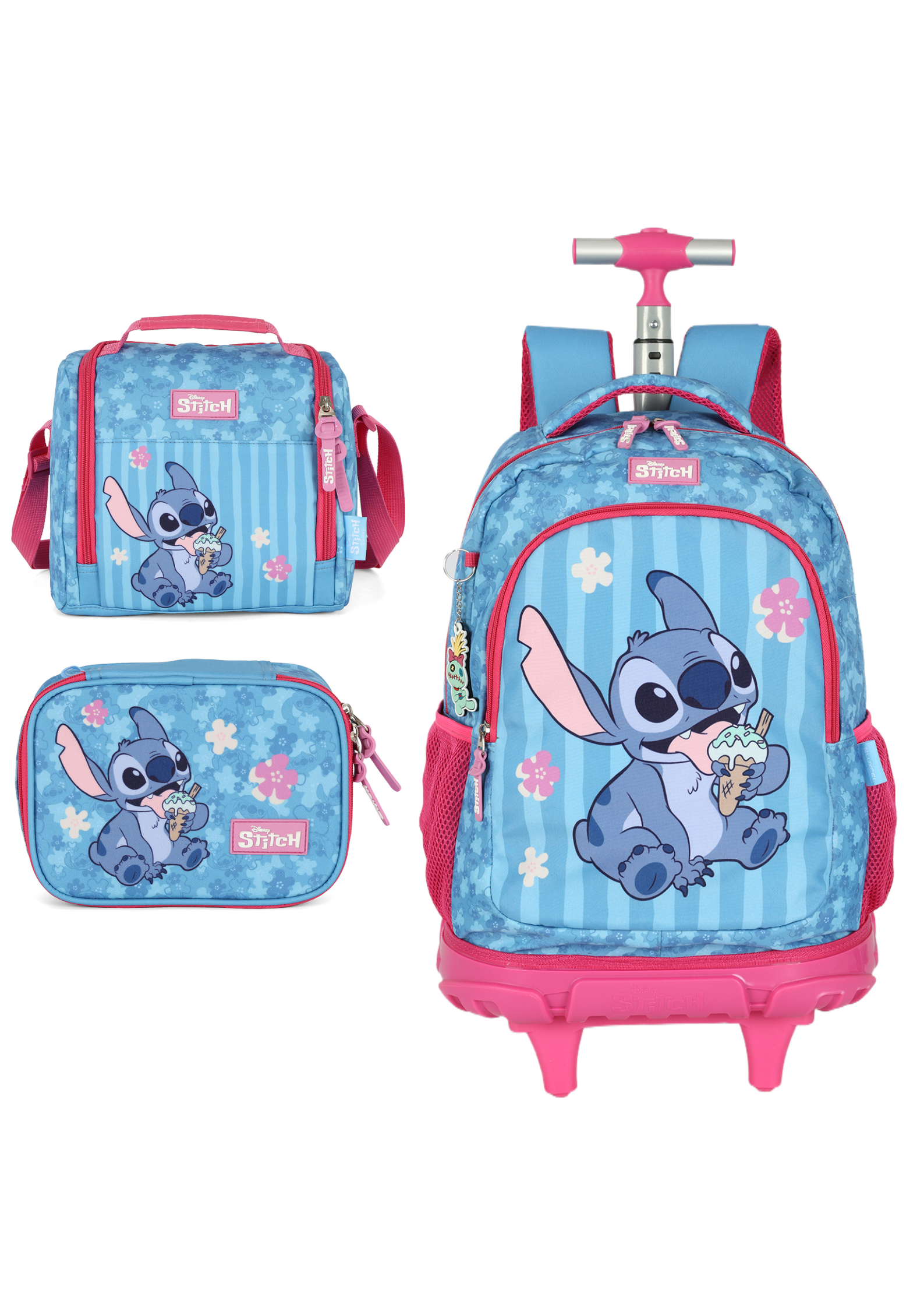 Kit Escolar Juvenil Azul Escuro - Stitch