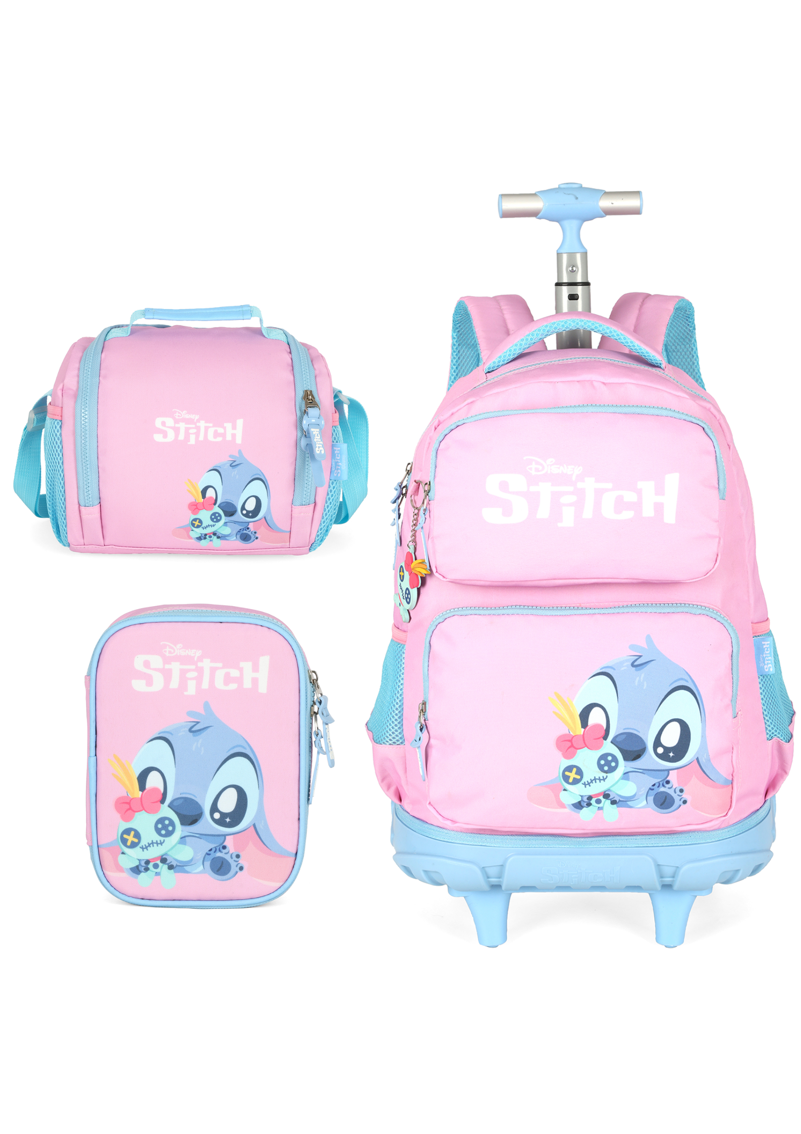 Kit Escolar Juvenil Rosa - Stitch