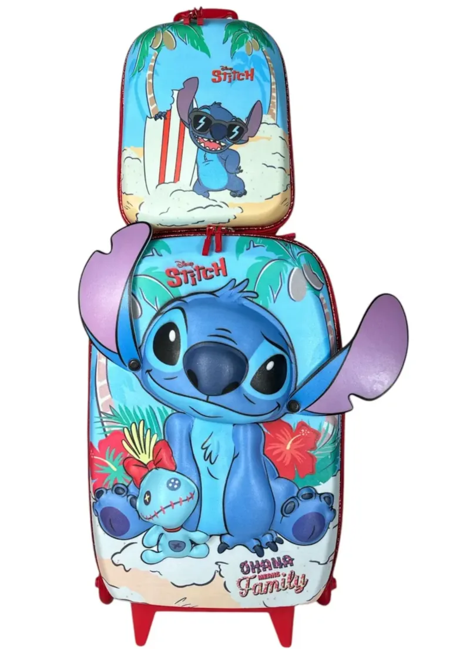Kit Mochila Infantil Angel Stitch Disney Com Lancheira 3d