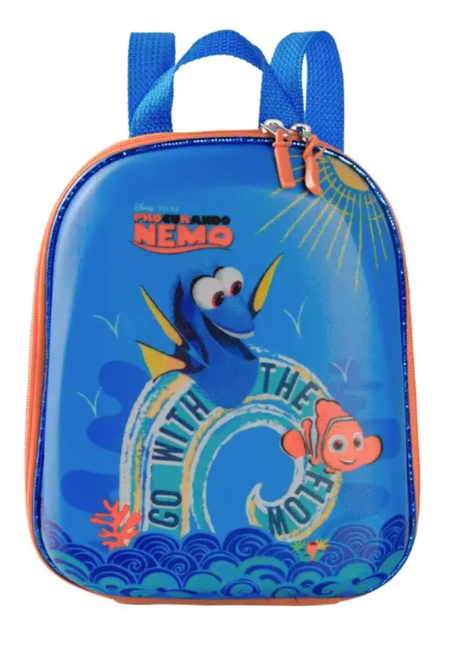 Kit Mochila Lancheira Procurando Nemo Rodinhas 3d Maxtoy
