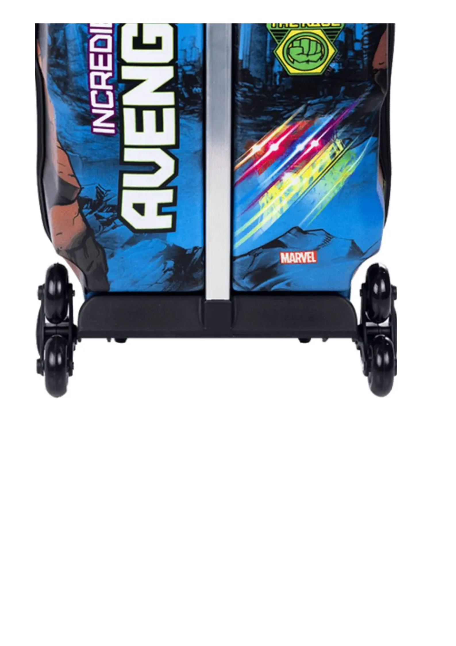 Mochila Rodinhas 3d Hulk Avengers Lancheira Maxtoy Cor Verde Desenho Do Tecido Green