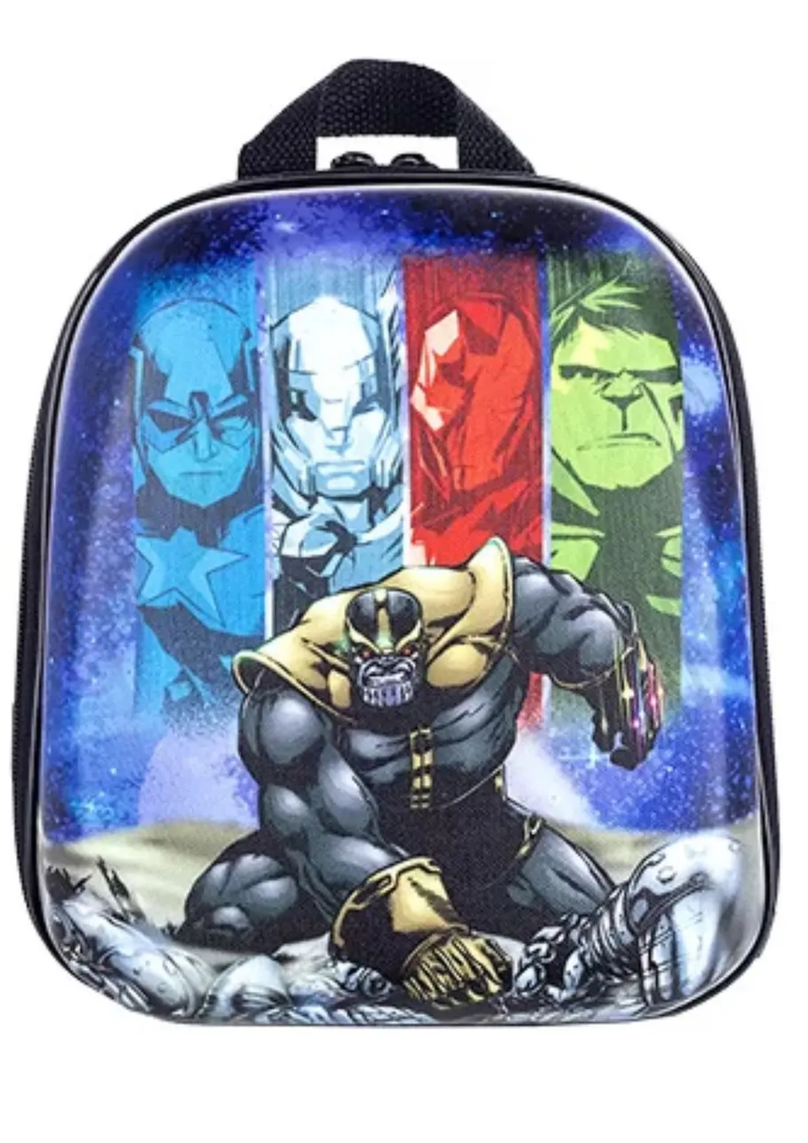 Mochila Rodinhas 3d Hulk Avengers Lancheira Maxtoy Cor Verde Desenho Do Tecido Green