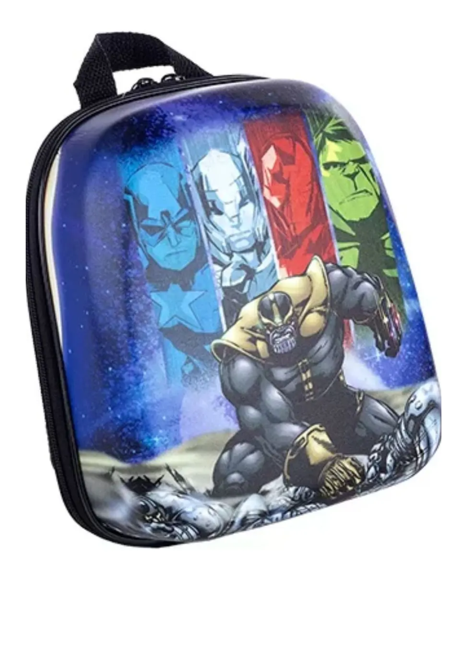 Mochila Rodinhas 3d Hulk Avengers Lancheira Maxtoy Cor Verde Desenho Do Tecido Green