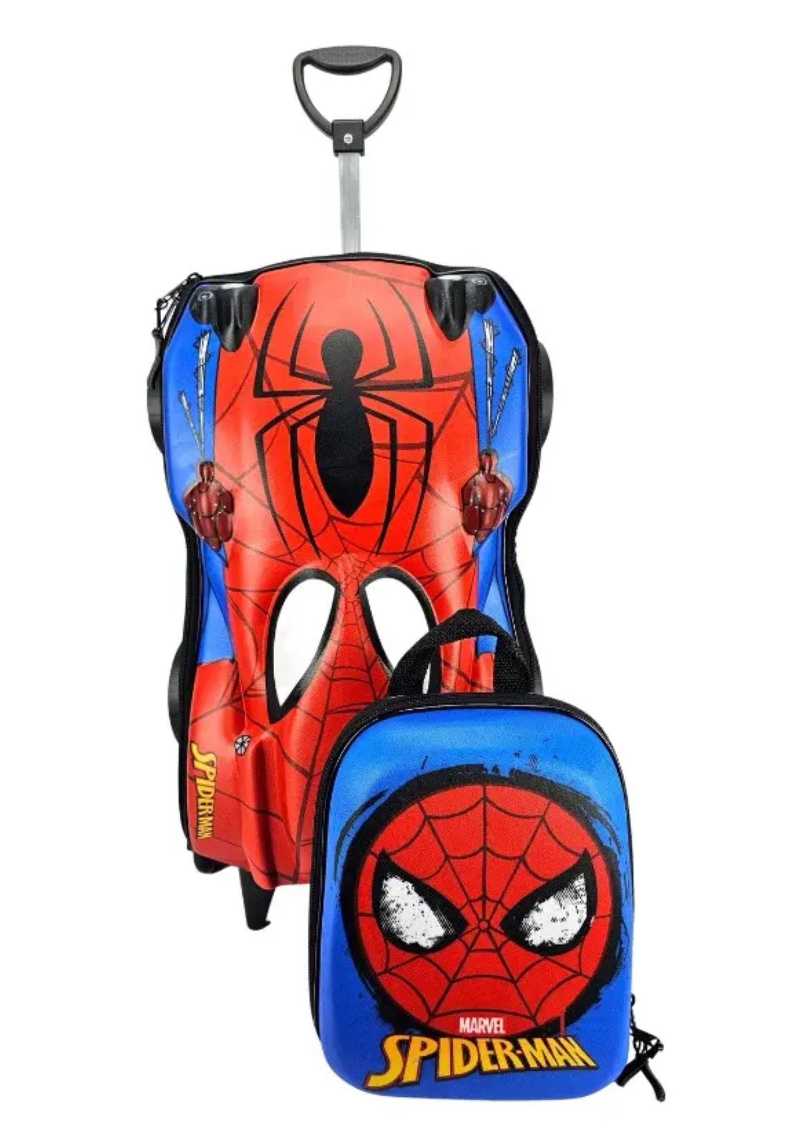 Mochila De Rodinha Homem Aranha 3d Lancheira Maxtoy 3800am23