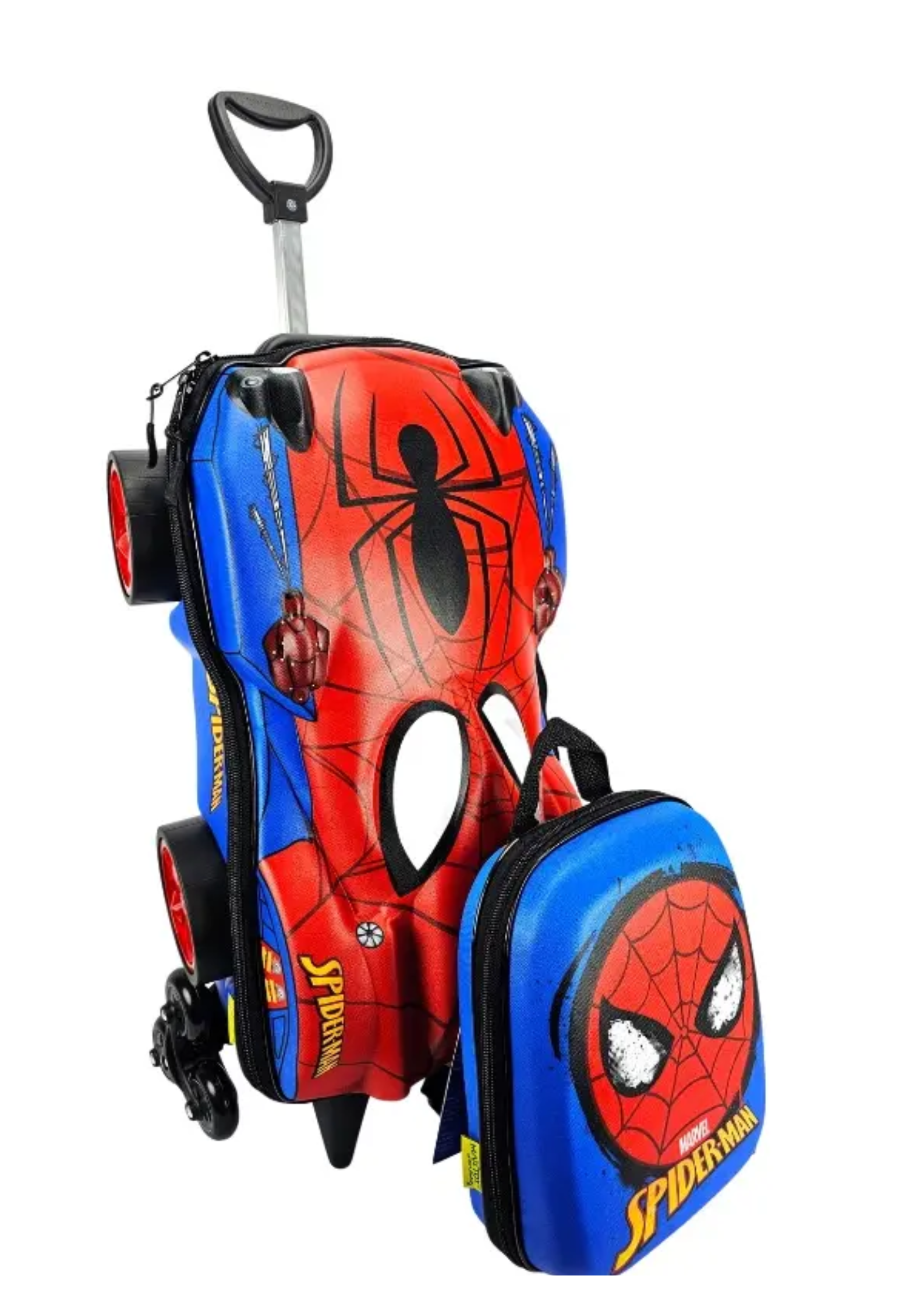 Mochila De Rodinha Homem Aranha 3d Lancheira Maxtoy 3800am23