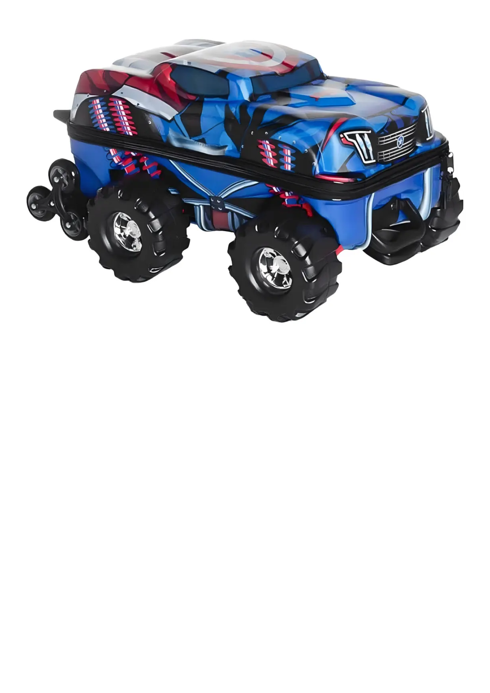 Mochila Infantil 3d Capitão América Monster Trucks Diplomata