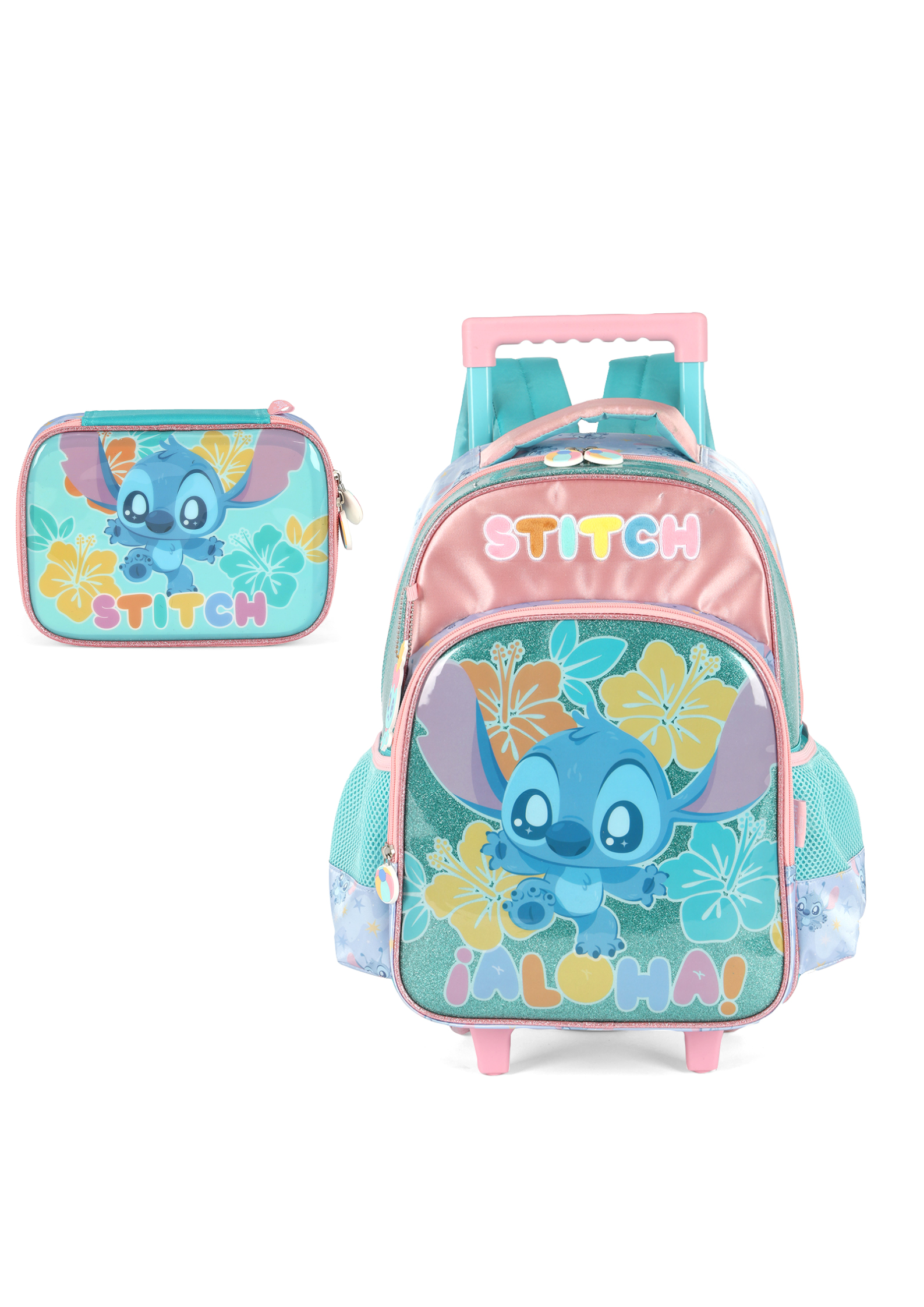 Kit Infantil Verde e Rosa - Stitch