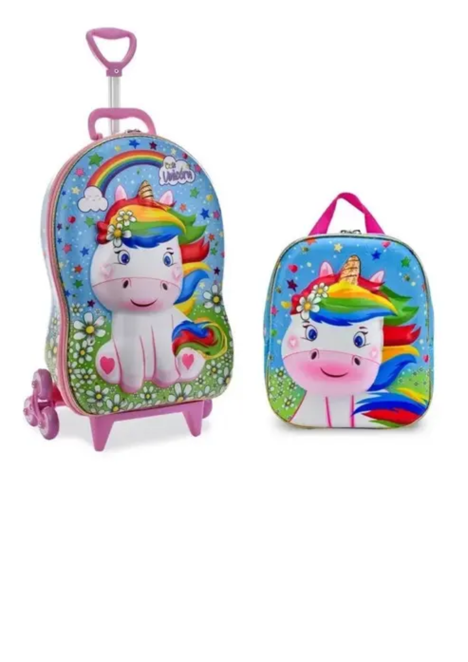 Mochila Lancheira Escolar 3d Infantil Cute Unicórnio