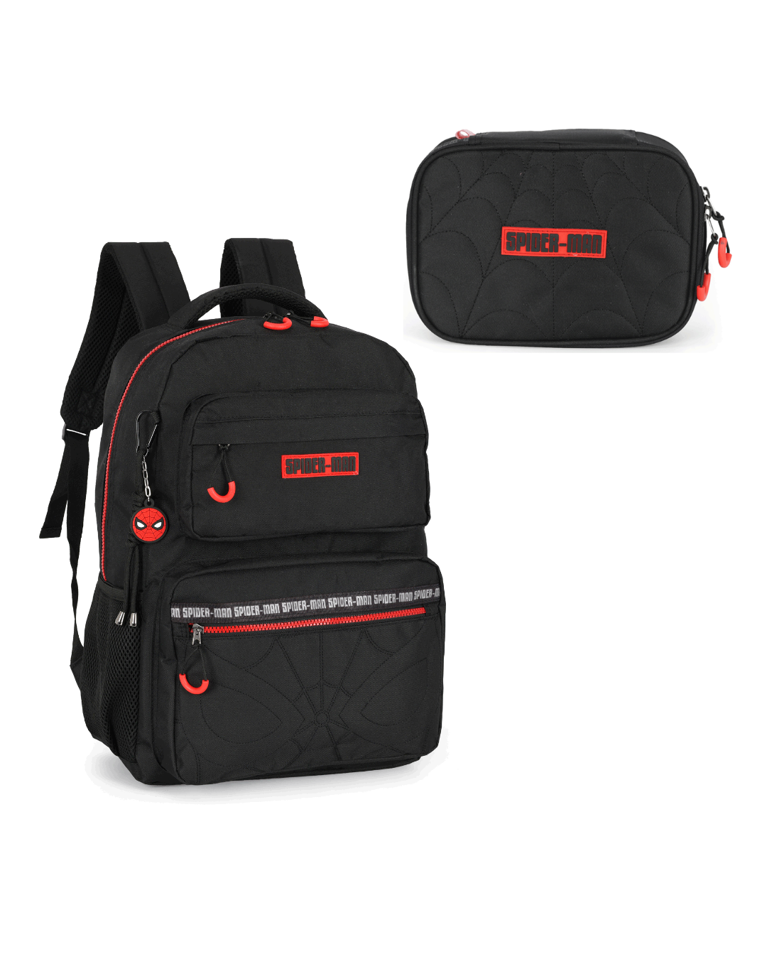 Mochila De Costas + Estojo Juvenil Homem Aranha No Aranhaverso
