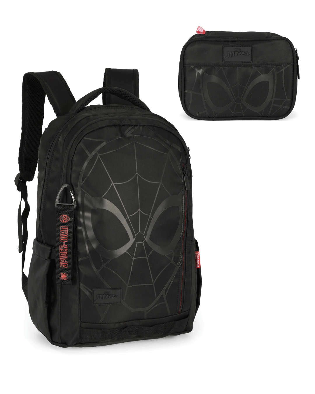 Mochila De Costas + Estojo Juvenil Homem Aranha Rosto